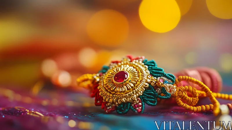 Raksha Bandhan bracelet glows like a tiny festive galaxy