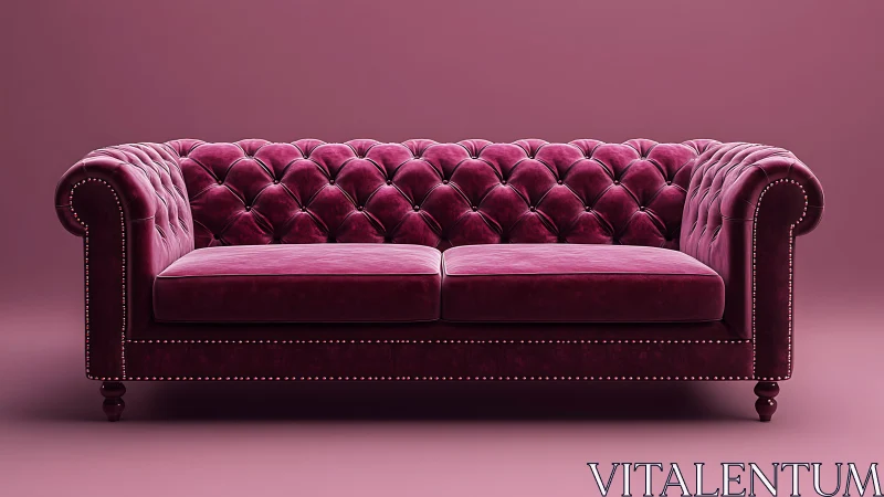 Luxurious velvet sofa anchors a modern monochrome interior scene