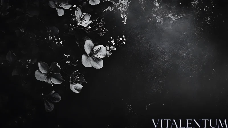 Monochromatic Floral Arrangement with Textural Substrate Analysis.