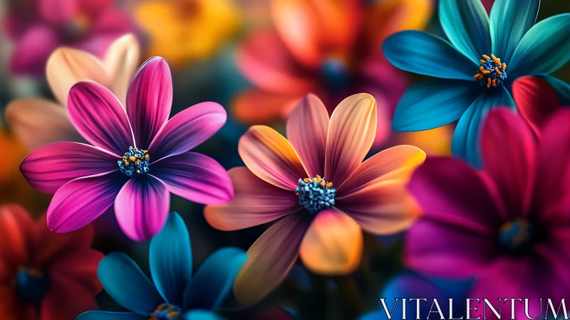 Vibrant Cosmos Flowers in Focus