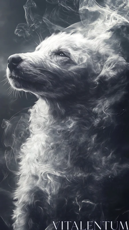 Dreamy smoke dog glowing softly in a quiet night sky.