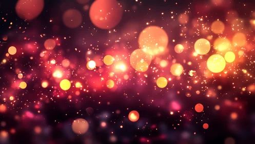 Defocused circular light particles form layered bokeh field