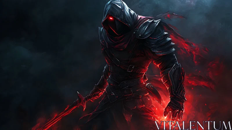 Crimson Wraith Knight strides from the burning shadowstorm.