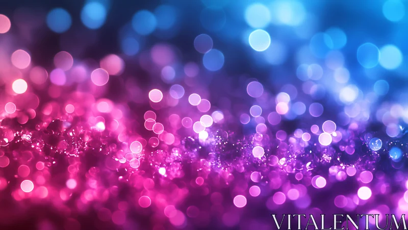 Vibrant Pink and Blue Bokeh Lights Abstract Background.