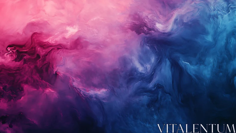 Digital painting of magenta to cyan nebulous gradient field.