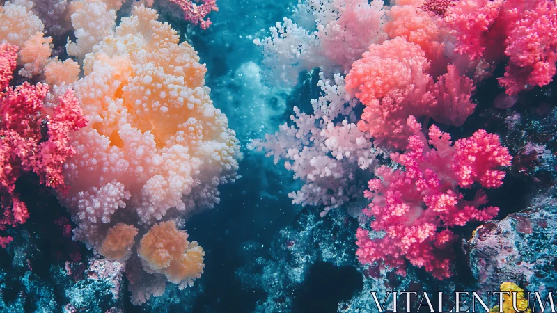 Coral clouds bloom like underwater fireworks in neon silence