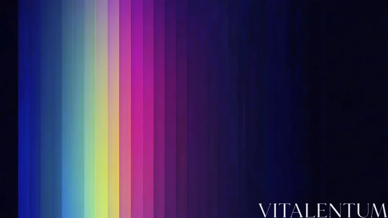 Vertical chromatic spectrum bars with deep indigo fade.