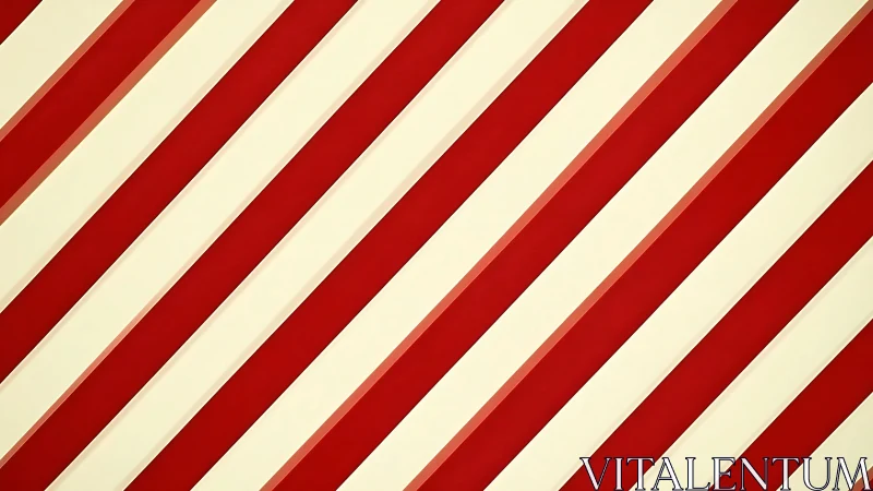 Red and cream diagonal stripes run across the entire frame