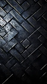 Angular metallic grid forms a high-contrast industrial surface