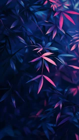 Neon bamboo whispers in midnight jungle glowstorm.