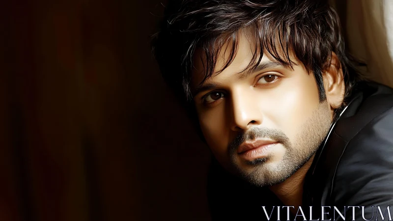 High-detail male portrait with soft focus and controlled rim lighting