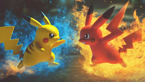Dual Pikachu Elemental Contrast with Competing Plasma Effects