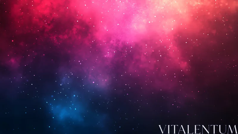 Nebula clouds in vivid magenta and deep indigo glow.