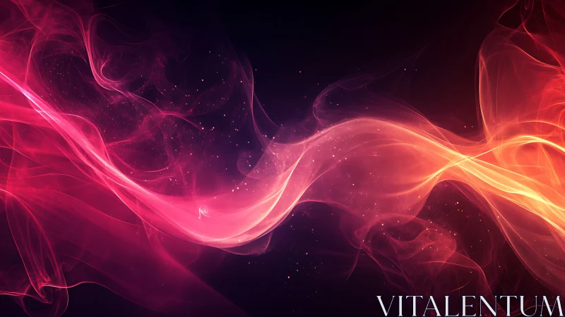 Spectral plasma ribbons in motion across a chromatic void.