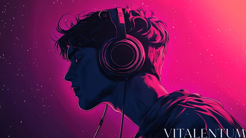 Lost in neon sound, a thoughtful listener finds quiet joy