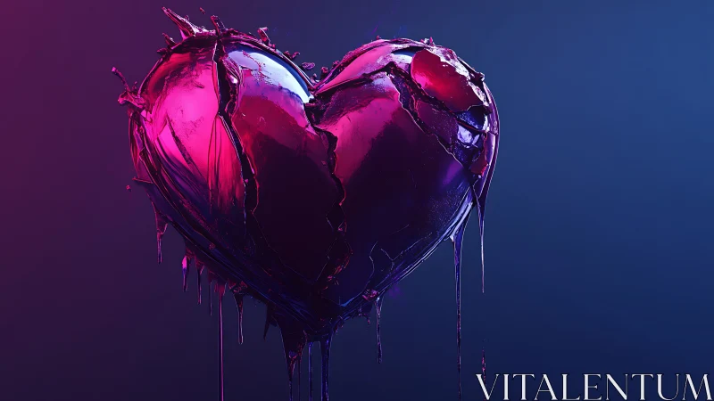 Chromatic Heart Form with Splatter Dynamics and Translucent Volumetric Rendering.