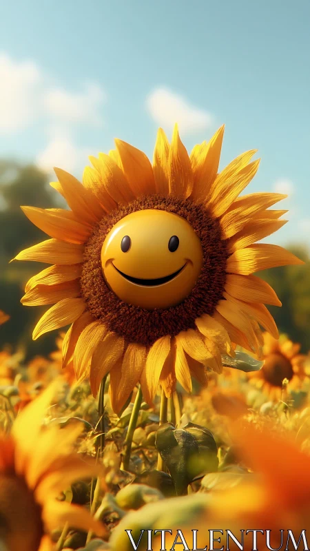 Sunflower daydream trades its seeds for a smiling face
