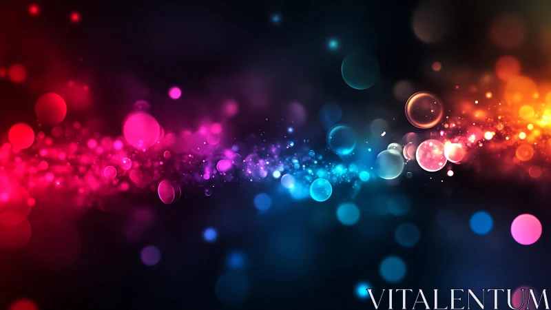 Vibrant abstract bokeh lights in a colorful digital art style.