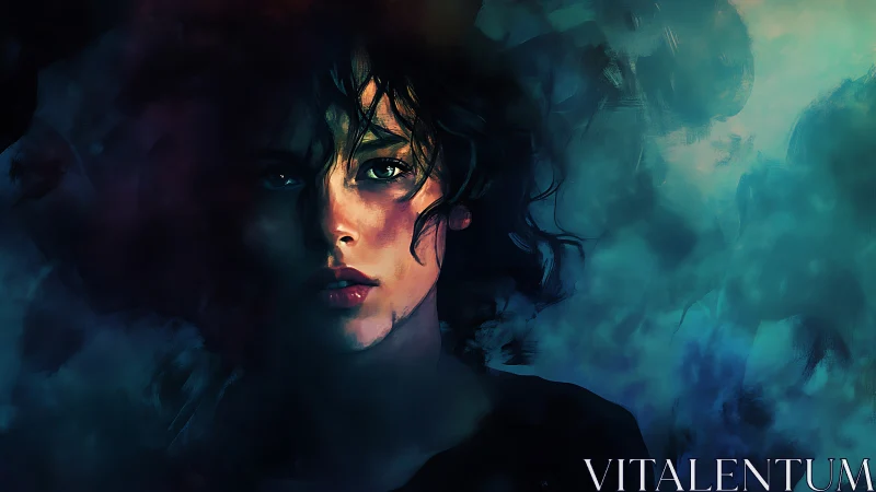 Chromatic portrait in asymmetric low-key diffusion lighting.