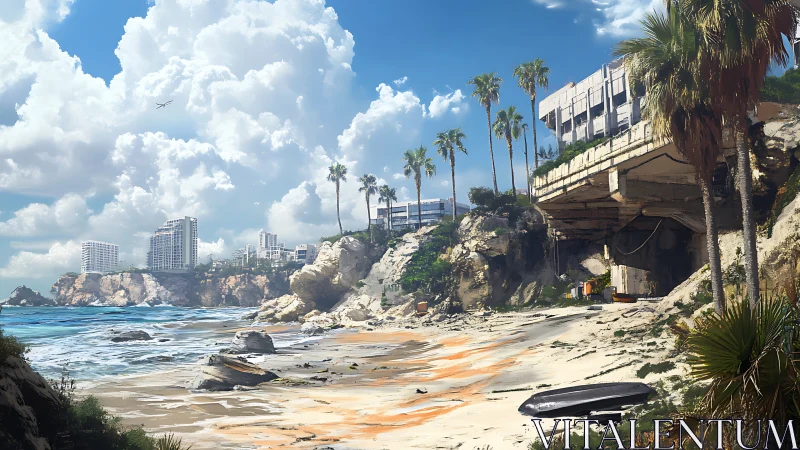 Clifftop Oasis: Where Concrete Meets Crashing Waves Below