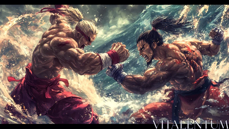 Storm-tossed warriors collide as tidal fury crowns their clash