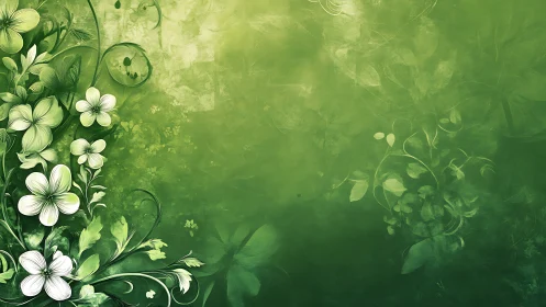 Delicate White Flowers Bloom in Lush Green Garden Dreams