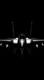 Symmetrical frontal jet profile with high contrast lighting study