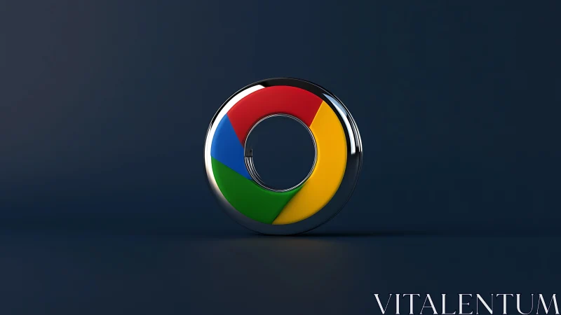 Chrome-inspired chromatic torus under controlled studio lighting.