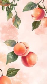Soft summer peaches drifting across a blush sky.