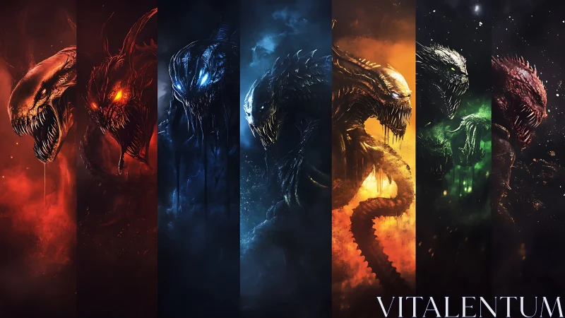 Elemental alien demons emerge from segmented cosmic void