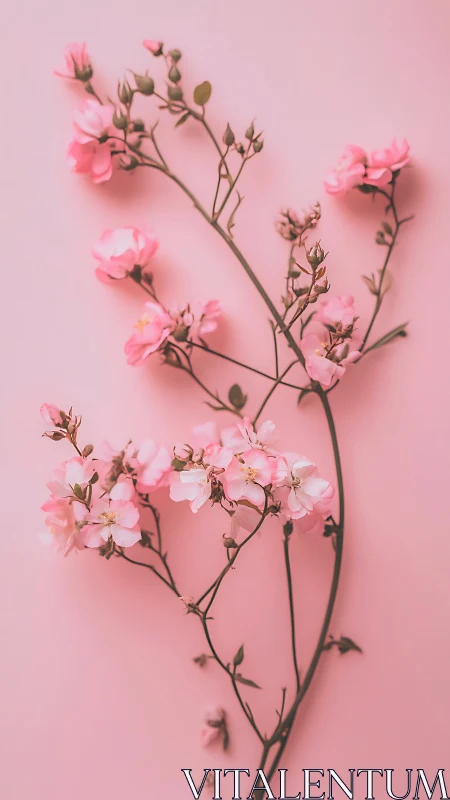 Delicate Pink Carnations Against Soft Monochromatic Background.