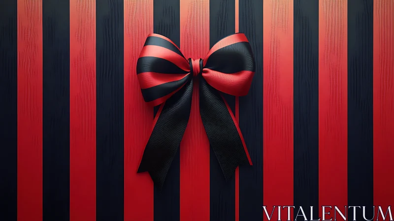 Ribbon for rebels ties bold elegance to striped midnight