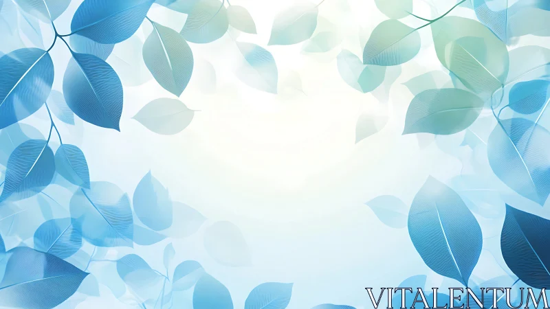 Translucent vector foliage gradient with diffuse luminous core.