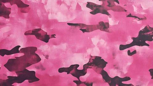 Pink camouflage pattern with abstract painted style background.