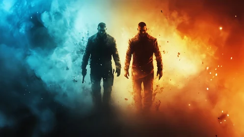 Two determined warriors walking through fire and frost.