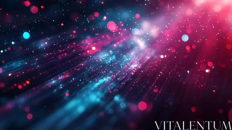 Vibrant Abstract Light Streaks with Neon Pink and Blue Glow.