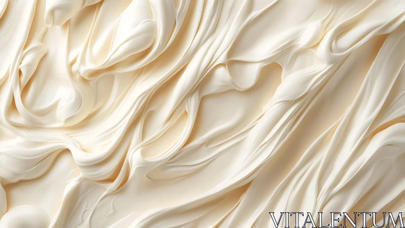 Creamy Abstract Texture with Flowing Swirls, Soft Pastel Art.