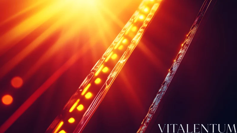 Abstract closeup of glowing LED strip lights with vibrant colors.