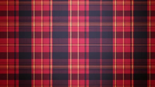 Red black tartan fabric pattern with symmetric overcheck grid