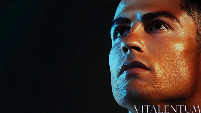 Quiet resolve in a dramatic close‑up portrait of hope.