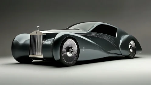 Streamlined luxury coupe blends retro curves with futurism.