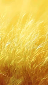 Backlit golden grass blades in shallow depth abstract field