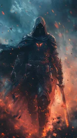 Ember cloaked warlock strides from stormfire like judgment