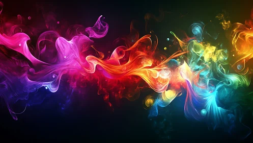 Spectral fluid dynamics of multicolor nebula-like light swirls