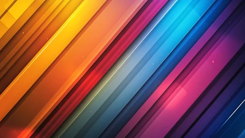 Vibrant Diagonal Striped Abstract Background in Gradient Colors.