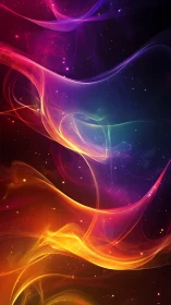 Solar ribbons of color drift across a dreaming cosmos.