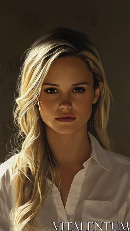 Soft golden portrait of a quiet, light-kissed gaze.