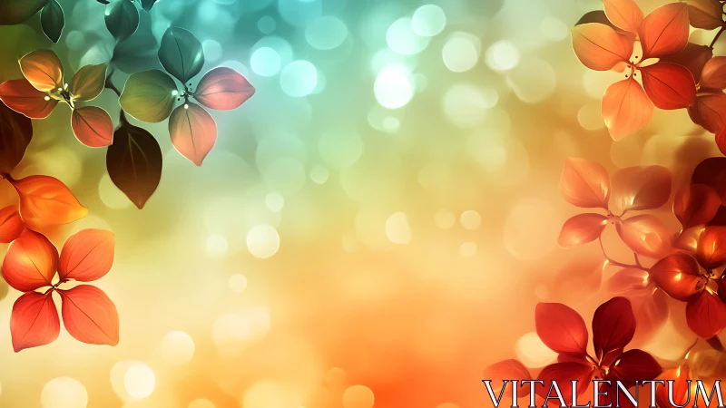 Luminous Wildflowers with Bokeh Glow and Gradient Light.