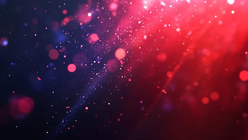 Vibrant abstract bokeh lights on dark background, digital art style.