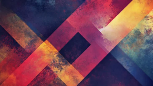 Diagonal geometric bands intersect across textured gradient